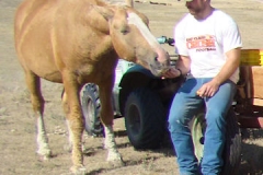 Mine eating out of tylers hand 9-20-14